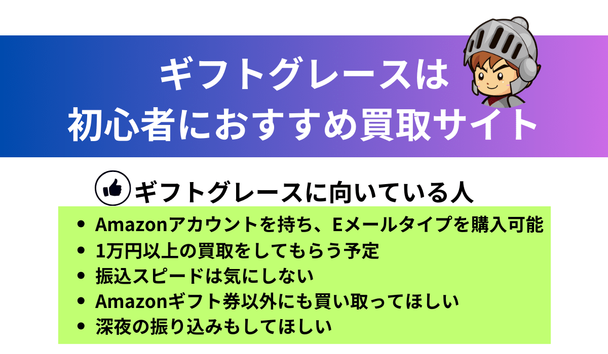 ギフトグレースは買取率が安定している初心者向け買取サイト