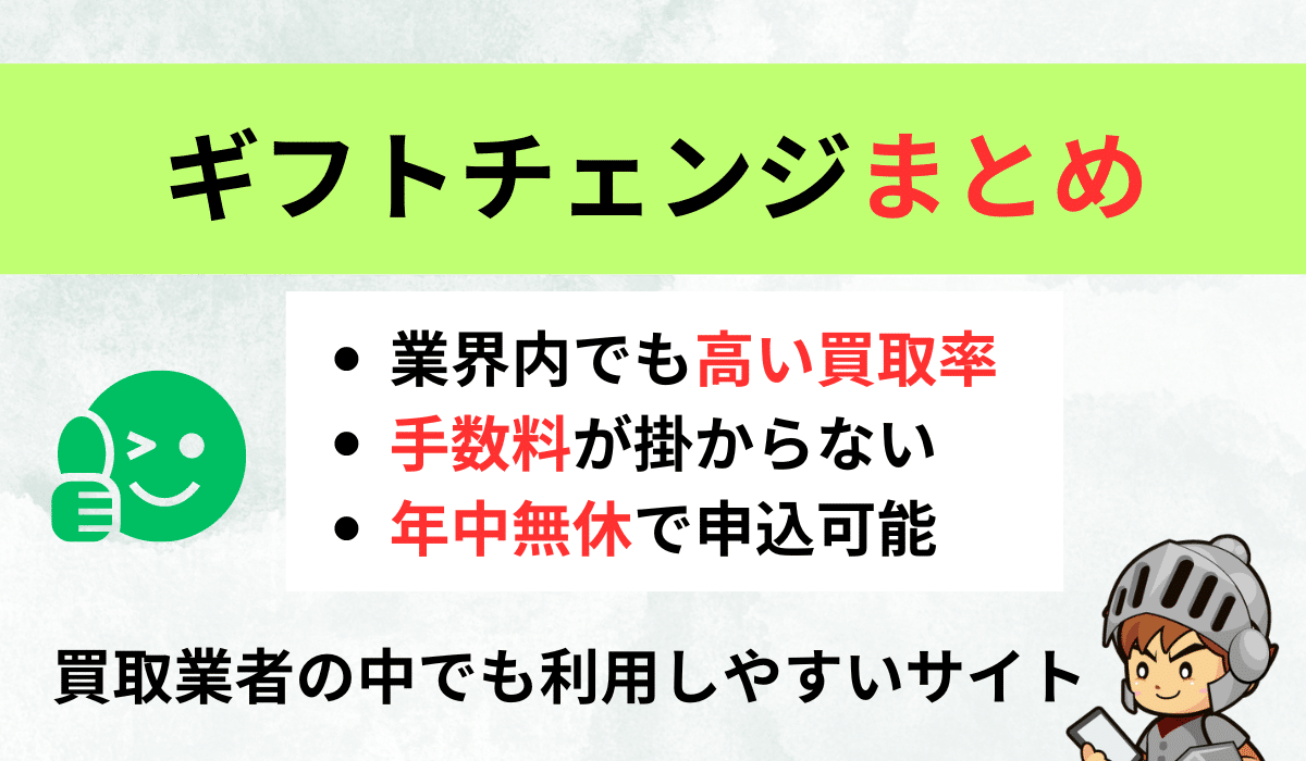 ギフトチェンジは買取業者の中でも利用しやすい