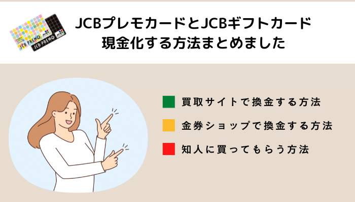 JCBプレモカードを現金化する方法