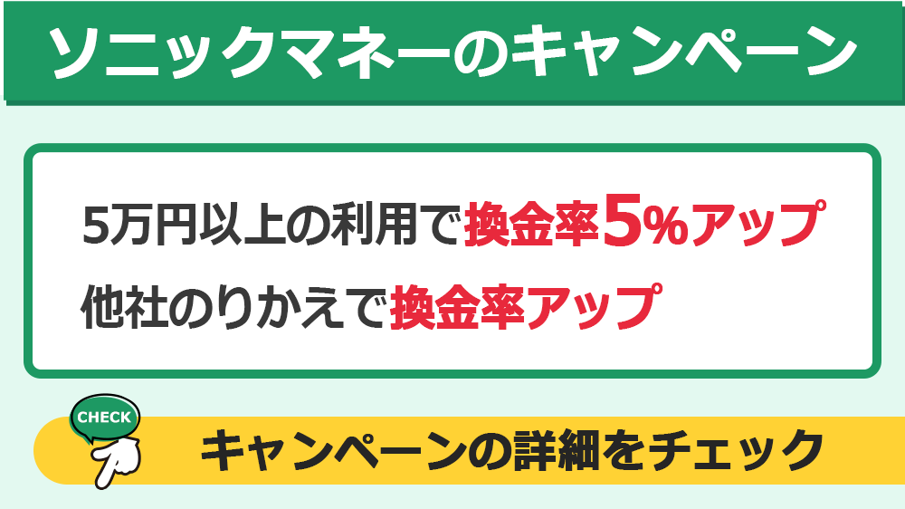 ソニックマネーのキャンペーン情報