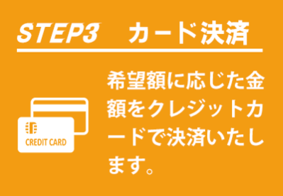 現金化したい金額分の決済を行う