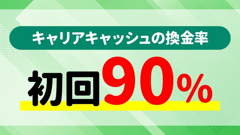 【換金率】キャリアキャッシュは初回90％の買取率