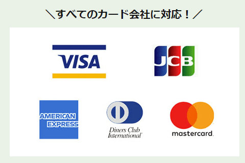 ソニックマネーはVisa、Mastercard、JCB、AmericanExpress、ダイナーズクラブのクレジットカードに対応