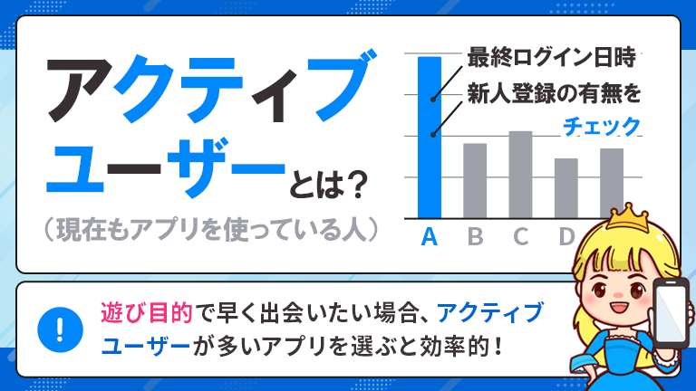 アクティブユーザーの多いアプリを選ぶ